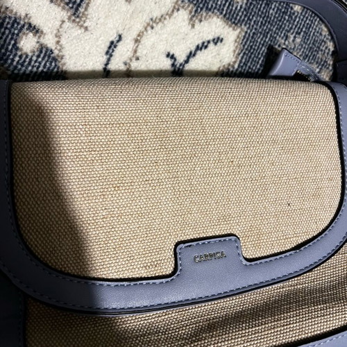 Carpisa crossbody bag like new, beige and purple