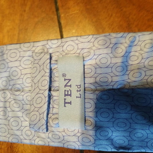 Silk tie unused in light purple and blue color