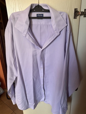 Men's dress shirt lilac used size 4XL