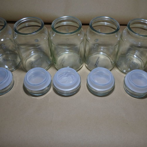 Glass jars used 200ml, set of 10 pieces
