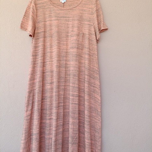 LuLaRoe Carly Heathered Midi Dress, plus size