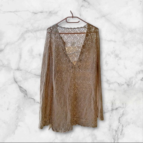 Azour summer blouse used, beige, size XL-XXL