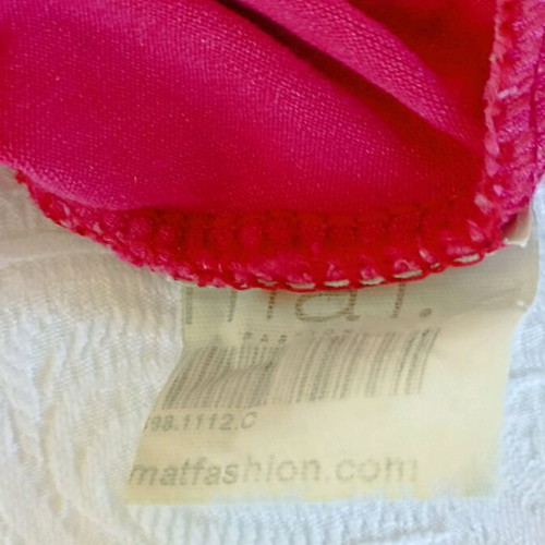 Mat short sleeve blouse used, fuchsia, size medium