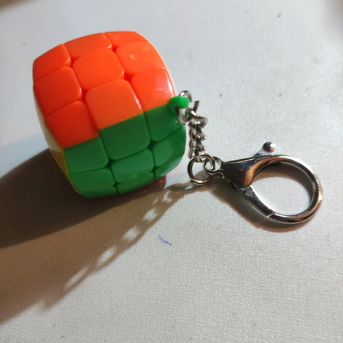 Mini cube keychain new made of durable plastic