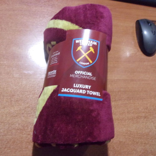 West Ham Luxury Towel official new, 100% cotton, 75x150 cm