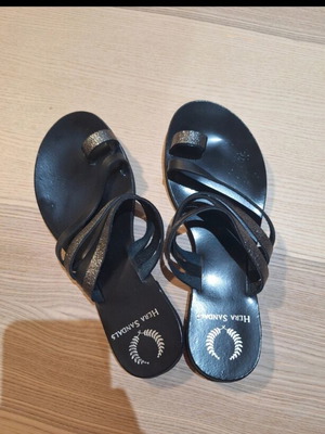 Black sandals size 38, worn once