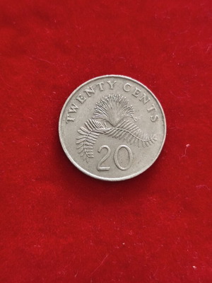 Singapore 20 Cents Coin used