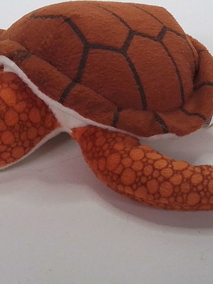 Vintage λούτρινο μωράκι χελώνα Orange Loggerhead Turtle 1998 μεταχειρισμένο