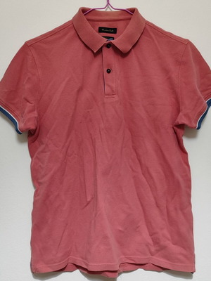 Massimo Dutti ανδρικό Polo T-shirt M μεταχειρισμένο, κοραλί βαμβάκι