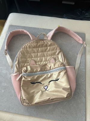 Backpack like new, pink and gold