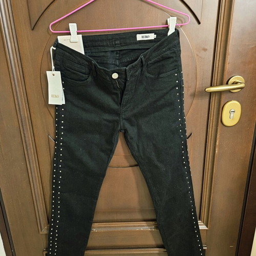Reiko black jean pants new, size 28 small-36