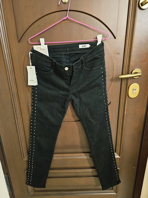 Reiko black jean pants new, size 28 small-36