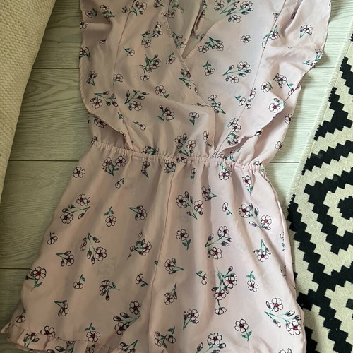 Women's jumpsuit like new, pink floral, size S/M