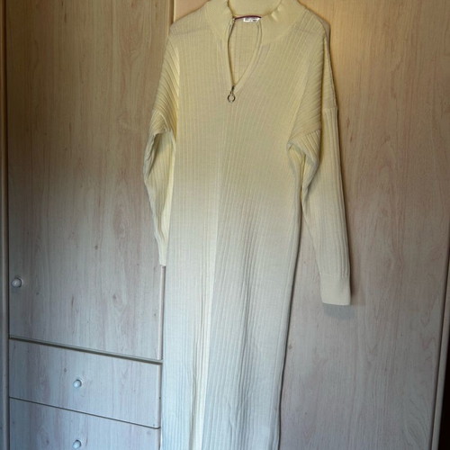 Knitted dress long ecru like new