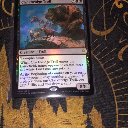 Blackbridge Troll Magic the Gathering foil card new
