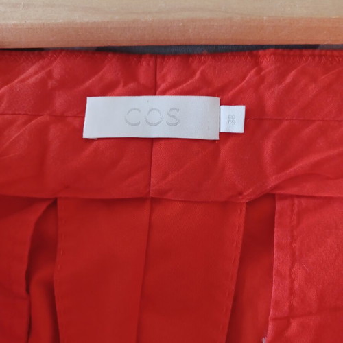 COS Women's Red Cotton Trousers Size EU 38 US 8 Like New