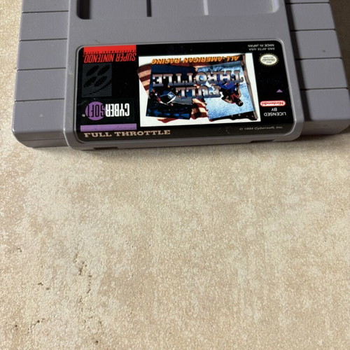 Full Throttle Super Nintendo SNES game, American