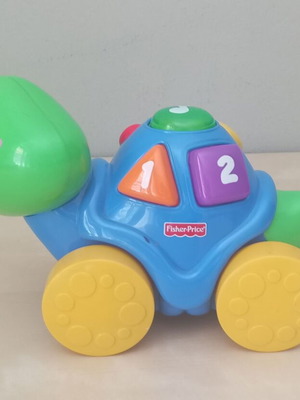 Vintage χελώνα Fisher Price μεταχειρισμένη εκπαιδευτικό παιχνίδι