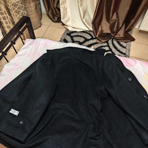 Charles Valentino coat, black, size L