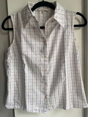 Zara women's cotton sleeveless shirt like new, size M