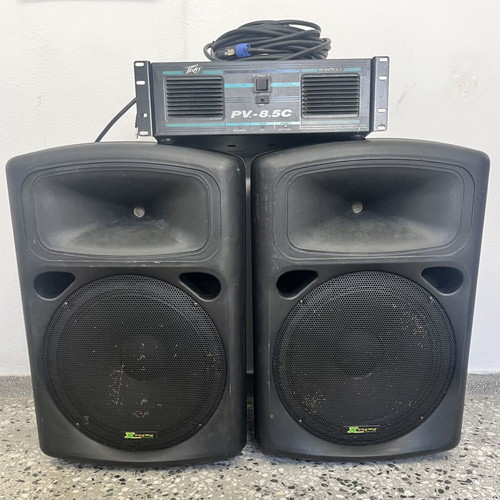 Xtreme Europa Audio 15' passive professional speakers with Peavey amplifier