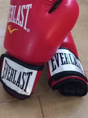 Γάντια προπόνηση Everlast Ergo Moulded Foam 8oz μεταχειρισμένα, κόκκινα και μαύρα