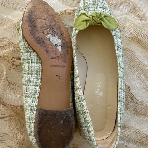 Haralas Vintage Ballerinas Like New, Tweed Design, Size 37.5