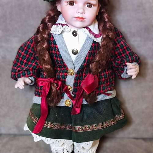 Vintage porcelain doll 48 cm like new
