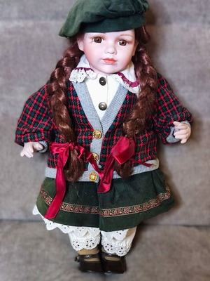 Vintage porcelain doll 48 cm like new