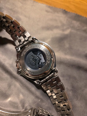 Seiko Kinetic Open Μovement 5M42-0C40 μεταχειρισμένο ανδρικό ρολόι ασημί