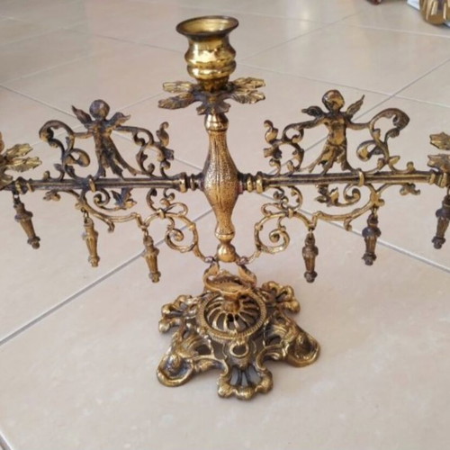 Antique brass candlestick like new, collectible