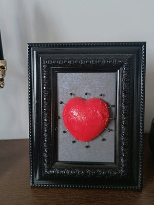 Dark Heart frame handmade, new 23x18
