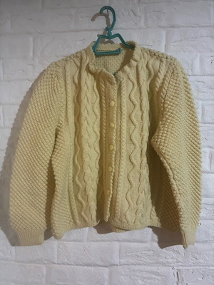 Austria hand made wool sweater like new, beige