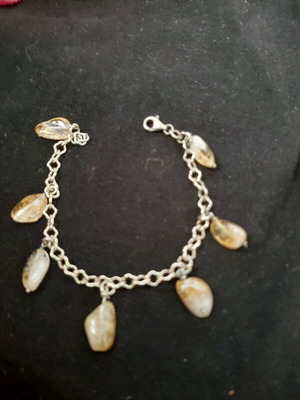 Bracelet like new with semi-precious citrine stones