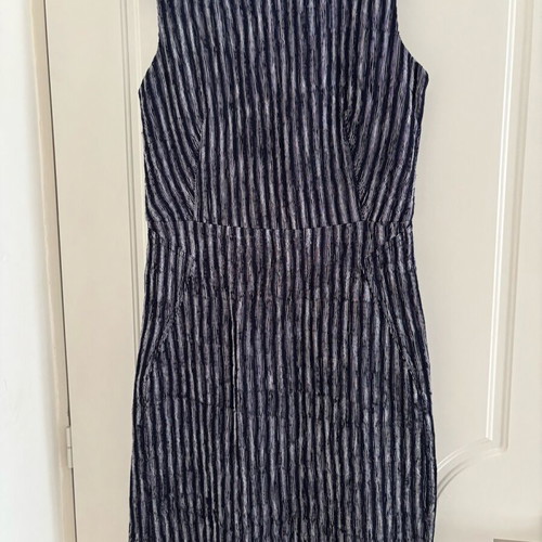 Next dress with vertical stripes, like new, blue and white, size M