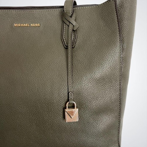 Michael Michael Kors Mercer leather tote bag like new, shoulder, olive