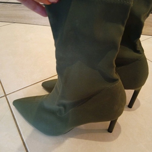 Bershka khaki sock boots size 38 new