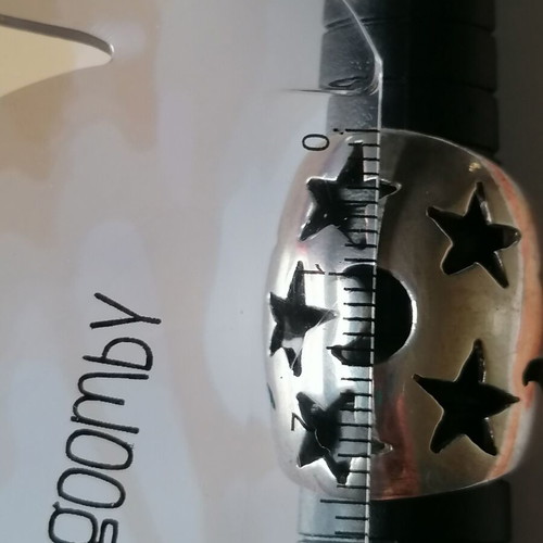 Silver 925 ring with moons and stars new