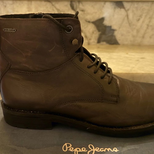 Pepe Jeans Gotam Dark Brown Ankle Boots size 44 like new