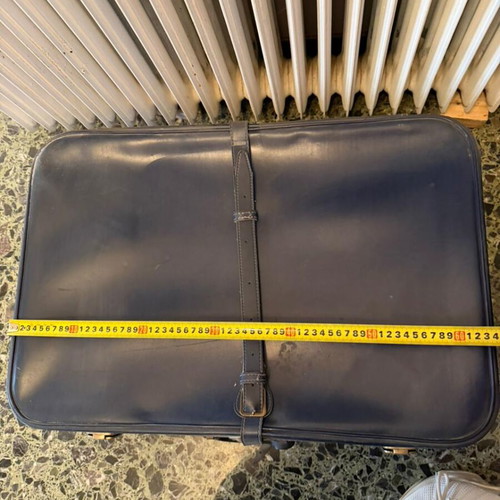Vintage suitcase set used, blue, 2 pieces