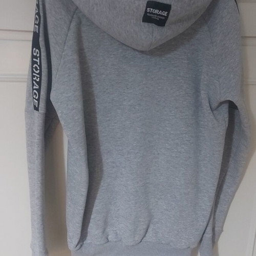 Men's storage hoodie sweatshirt jacket size S like new, black and gray