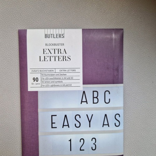 Letters and emoji for Buttlers light board new
