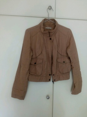 Τζάκετ μπεζ λινό Stradivarius μεταχειρισμένο, Small