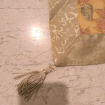 Polyester table runners set used, 3 pieces