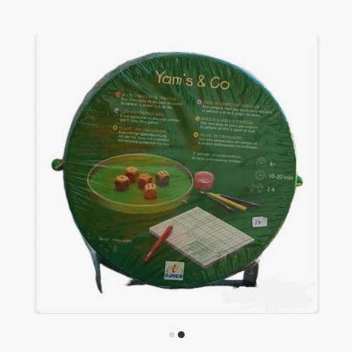 Board game with dice wooden new from 7+