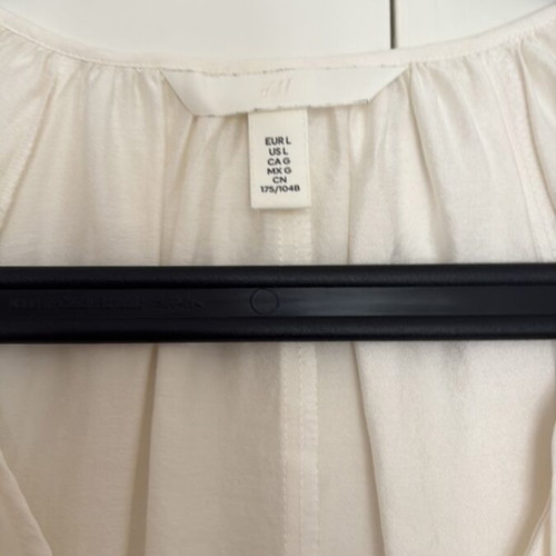 H&M dress size L white like new, loose fit