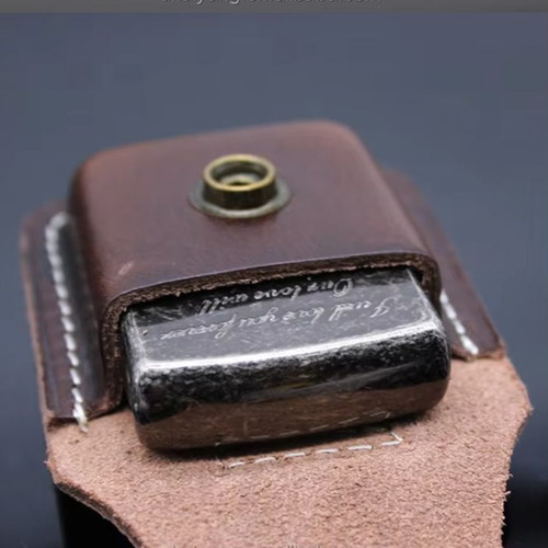 Leather lighter case Crazy Horse for Zippo lighters new