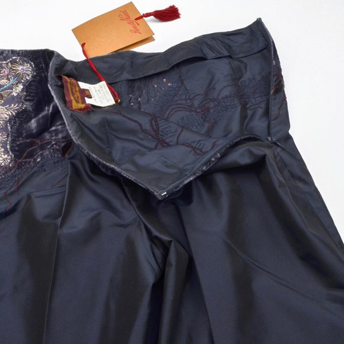 Y2K silk trousers Renato Nucci new with embroidery