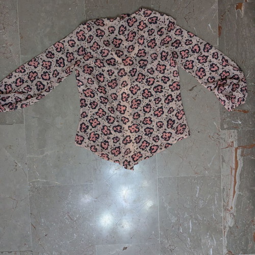 Billy Sabbado transparent floral blouse M, like new, pink