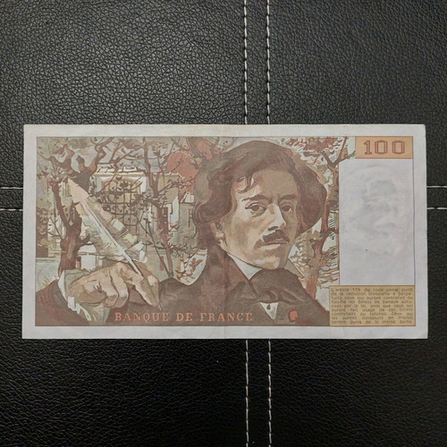 100 Francs 1989 used, Banque de France, Delacroix